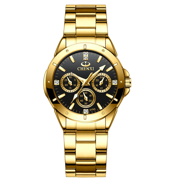 Waterproof luminous quartz watch