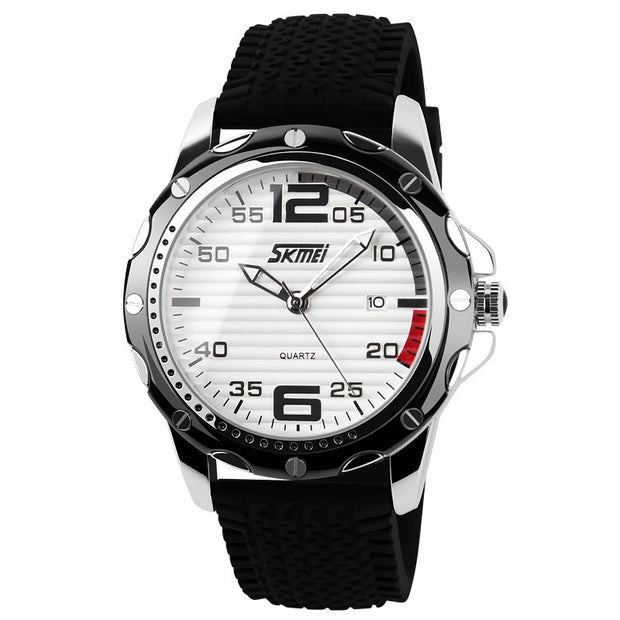 Classic Trend Silicone Strap  30m Waterproof Calendar Watch