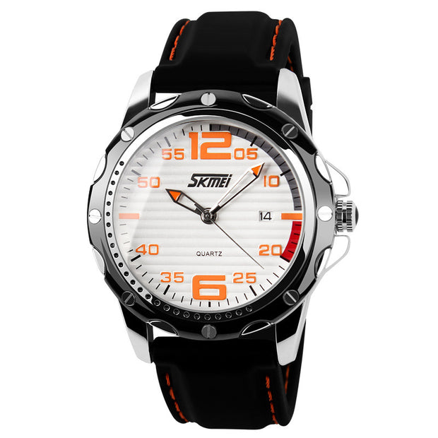 Classic Trend Silicone Strap  30m Waterproof Calendar Watch