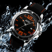 Classic Trend Silicone Strap  30m Waterproof Calendar Watch